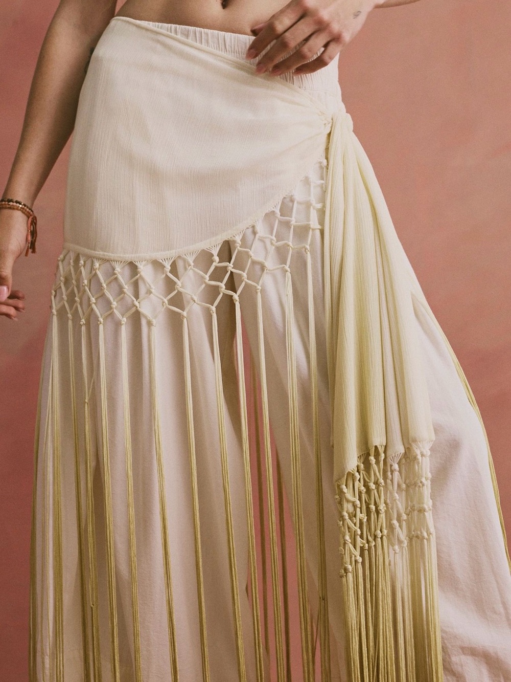 Matthew Williamson x Free People Figuera Fringe Sarong Silk Blend NWT 💕 - Picture 5 of 7